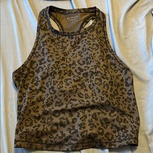Athleta Leopard Print Tank Top - Brown and Black